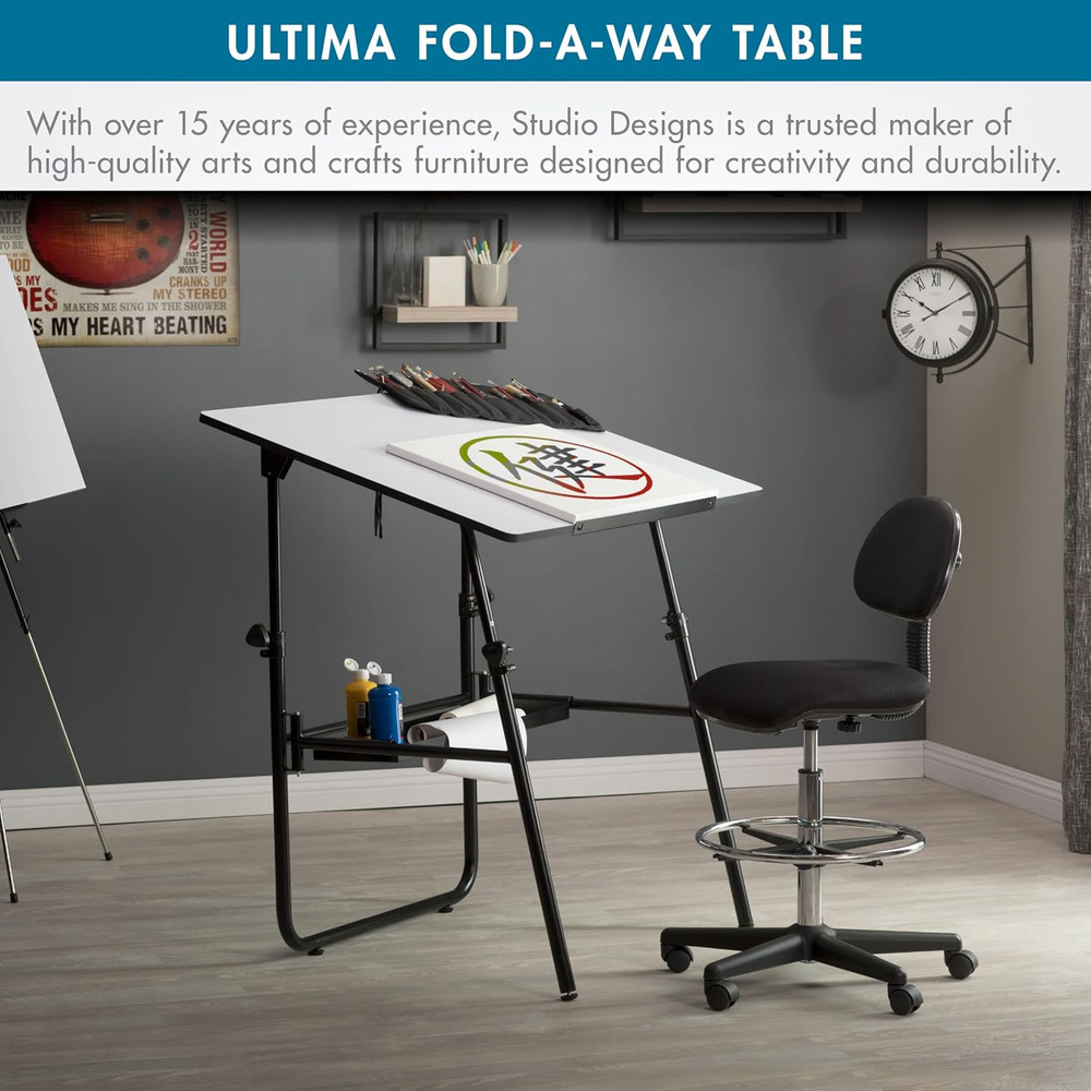 Studio Designs Ultima Foldable Table - Black, Versatile & Stylish Solution