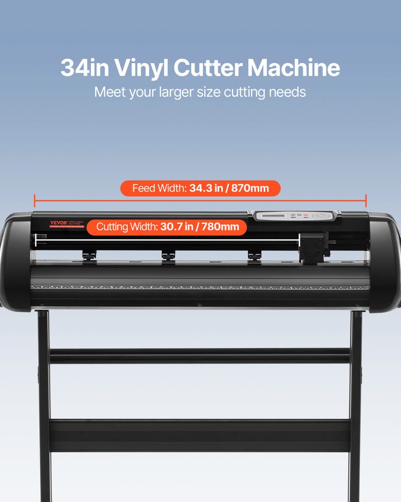 VEVOR Vinyl Cutter Machine Cutting Plotter 34in Bluetooth SignMaster Kit Bundle