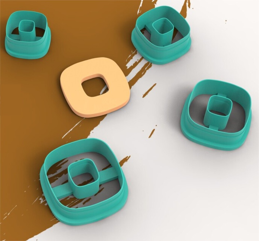 Boho Round Square Polymer Clay Cutter