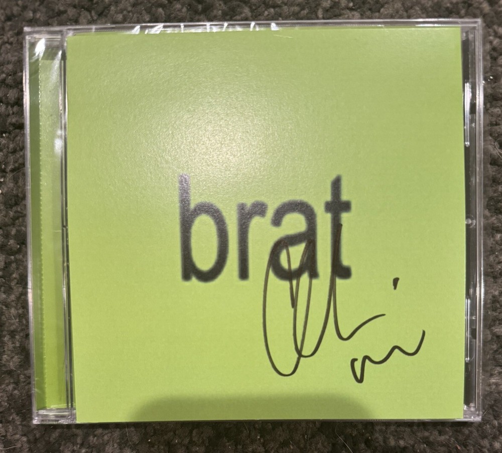 signed brat cd - autographed by charli xcx