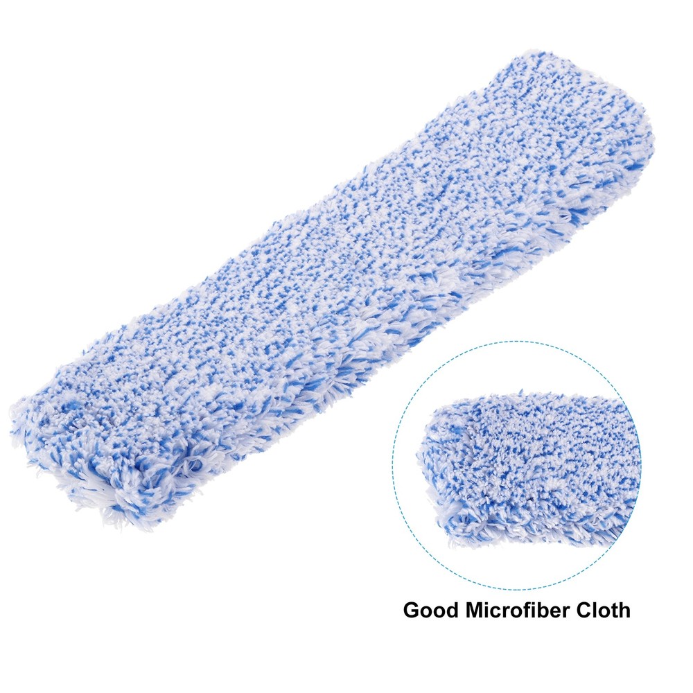 3 Pcs Microfiber Window Scrubber Replacement Head 9.84 Inch Blue