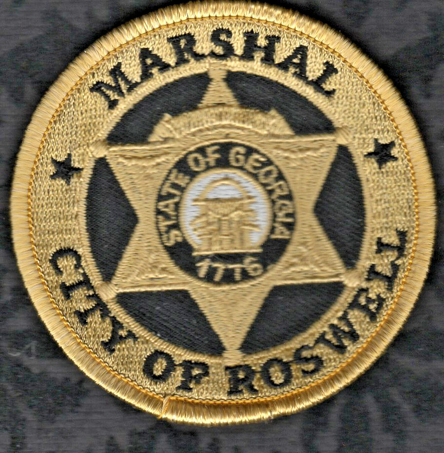 Roswell Georgia City Marshal Patch  3"