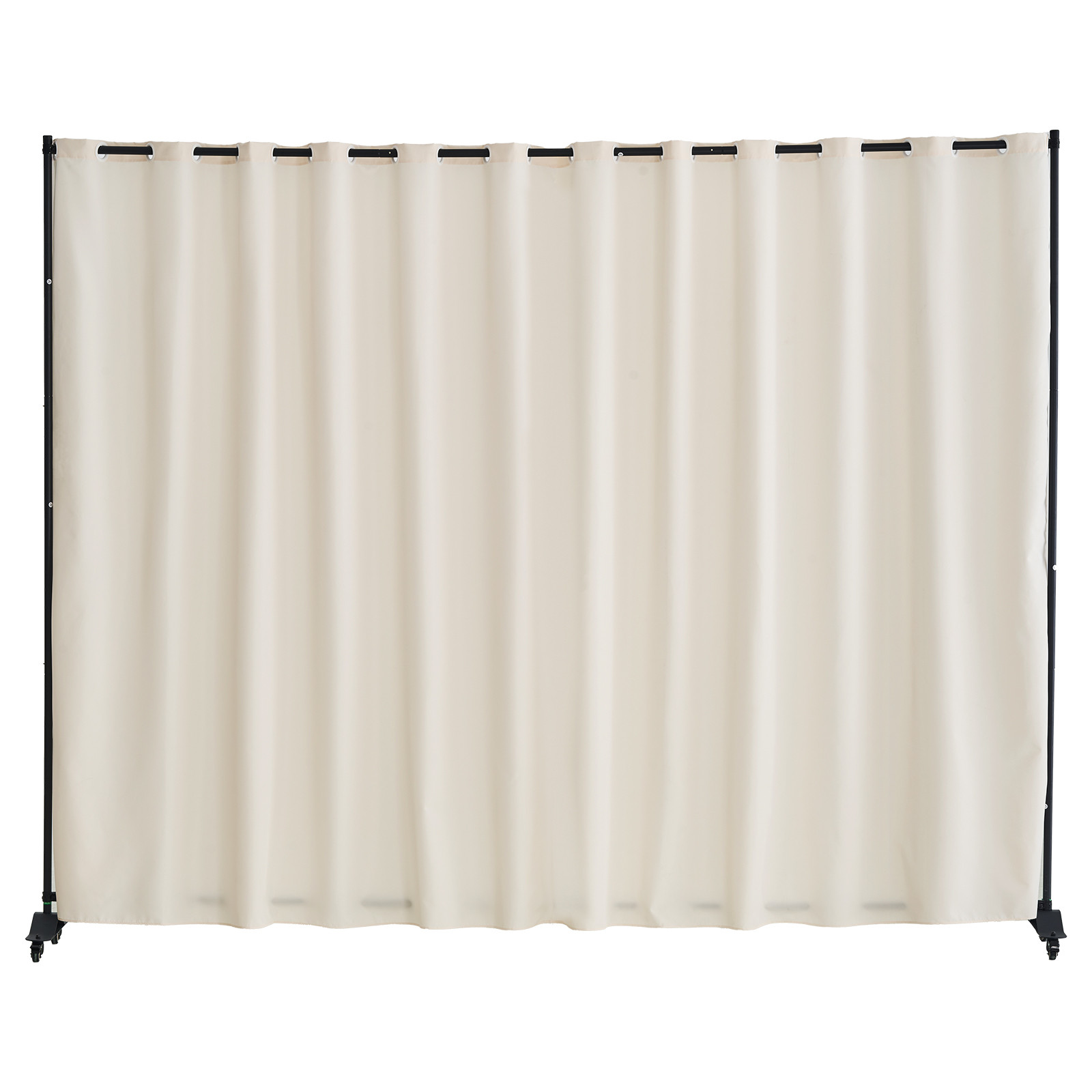 Uimoso Room Divider Portable Panel Room Divider with Wheels Privacy Screen Beige