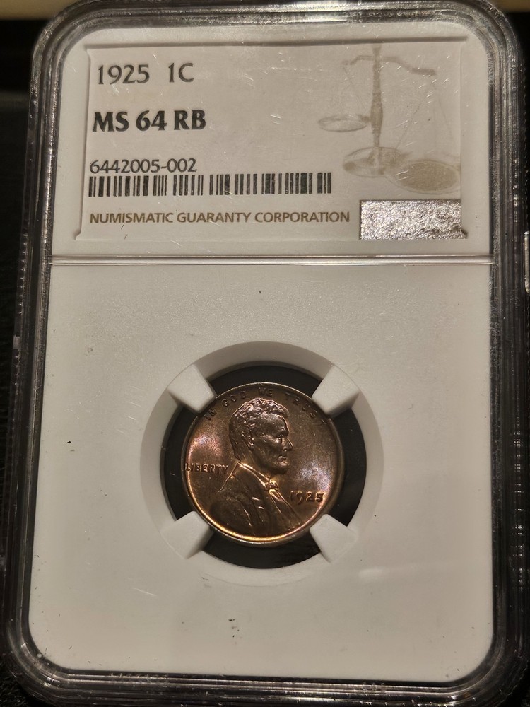 1925 Lincoln Wheat Cent MS64 Nice TONER