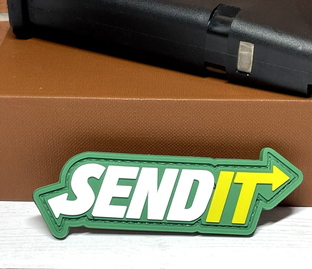 PVC Tactical Morale Patch, Send It Patch,  Send It Gun Patch