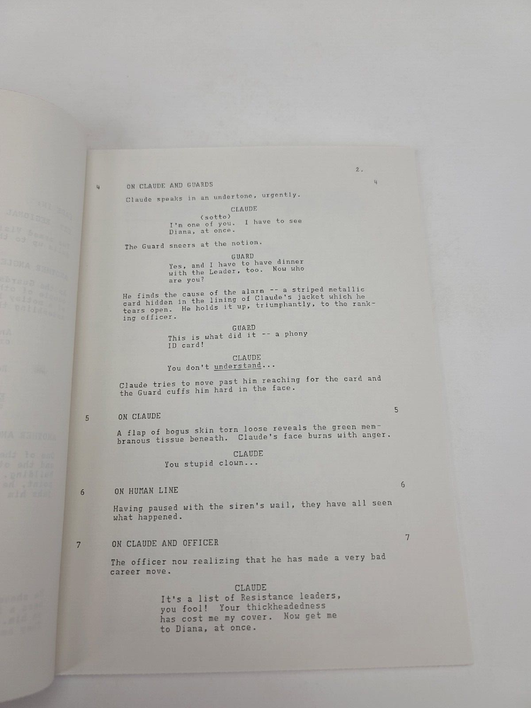 V / David Braff 1984 TV Script, Frank Ashmore "The Secret Underground"