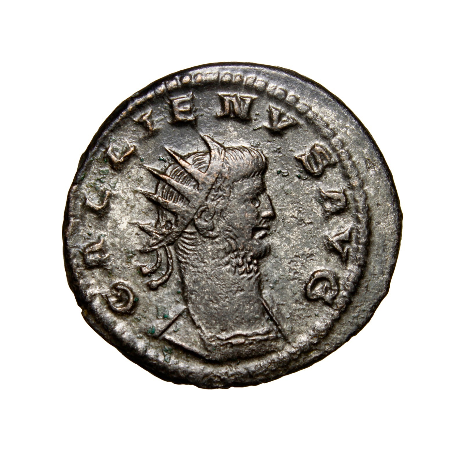 Very Good GALLIENUS (253-268). Antoninianus. Antioch Virtus FULL Silvering Coin