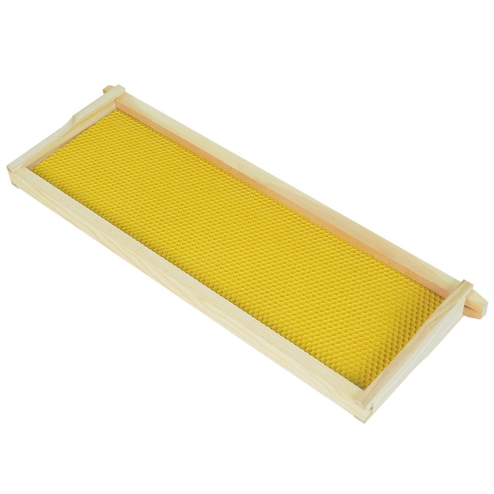 HiveSweet Medium Beehive Frames with Wax Foundations 10 Frames, brown