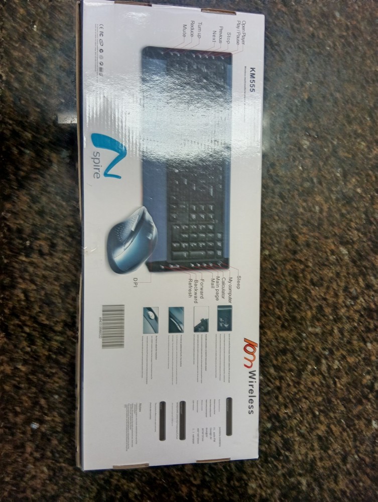 KM555 N Spire Wireless Bluetooth Keyboard Mouse Combo Media Button for Tablet PC