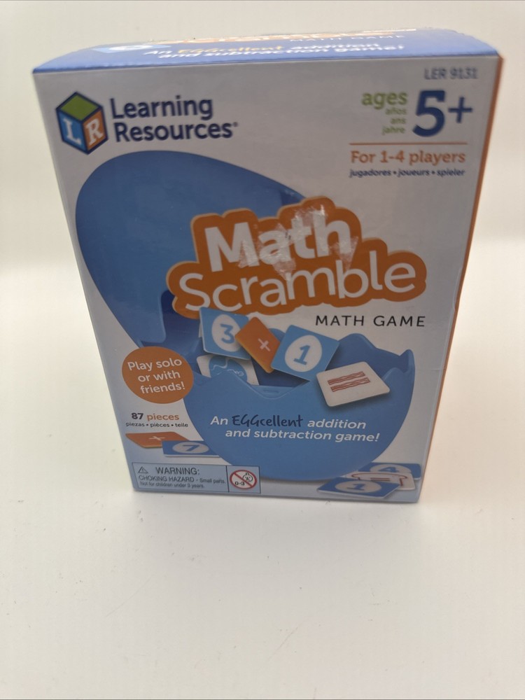 Learning Resources Math Scramble Math Game Addition Subtraction Equations 5+