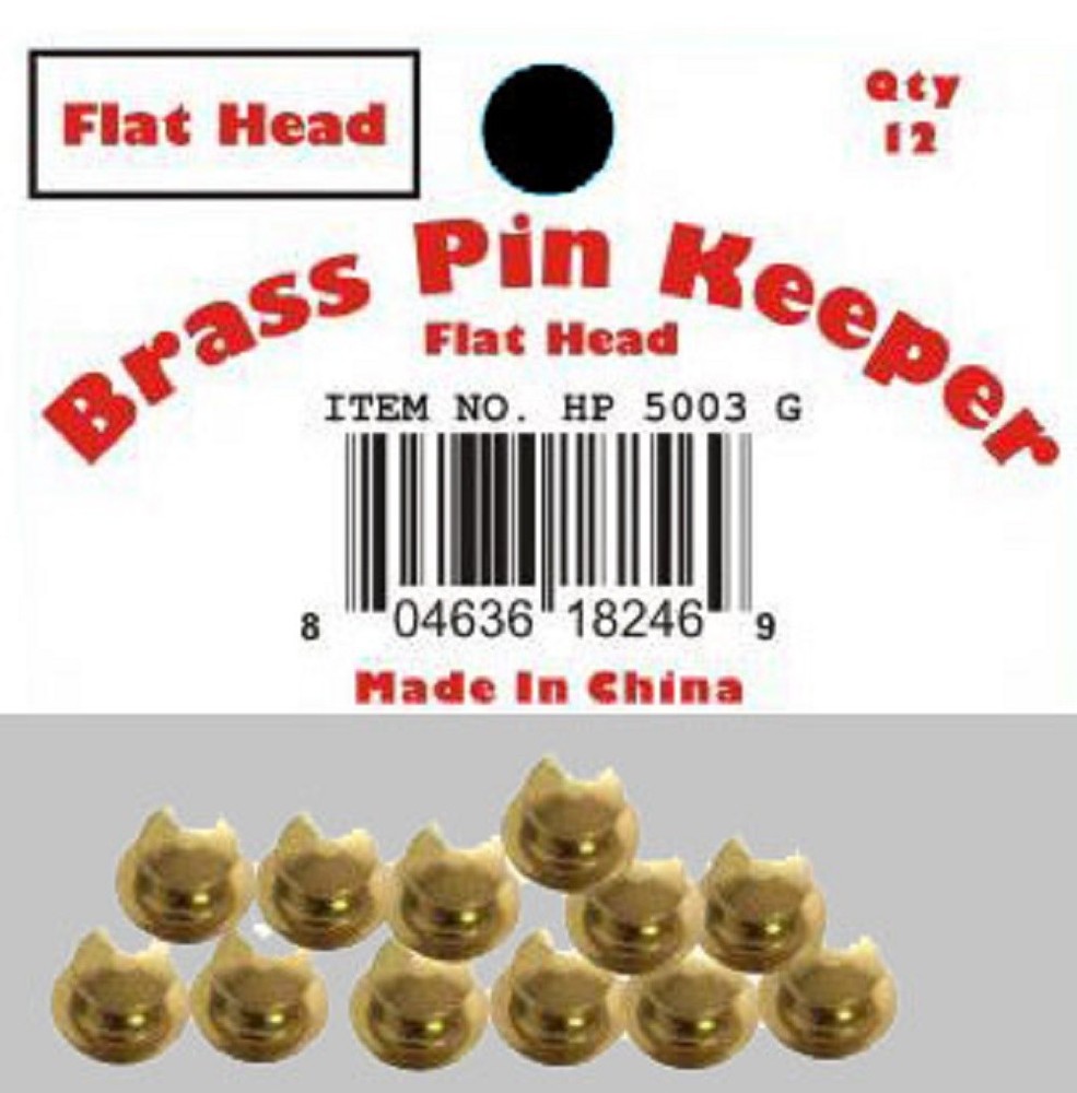 ( 24 Pieces ) Pin Keepers backs Locks Locking (Flat Head Gold)