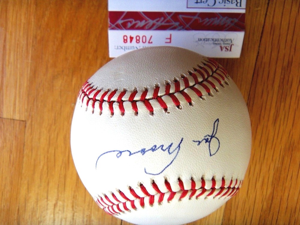 JOE MOORE Signed National League Baseball -JSA Authenticated