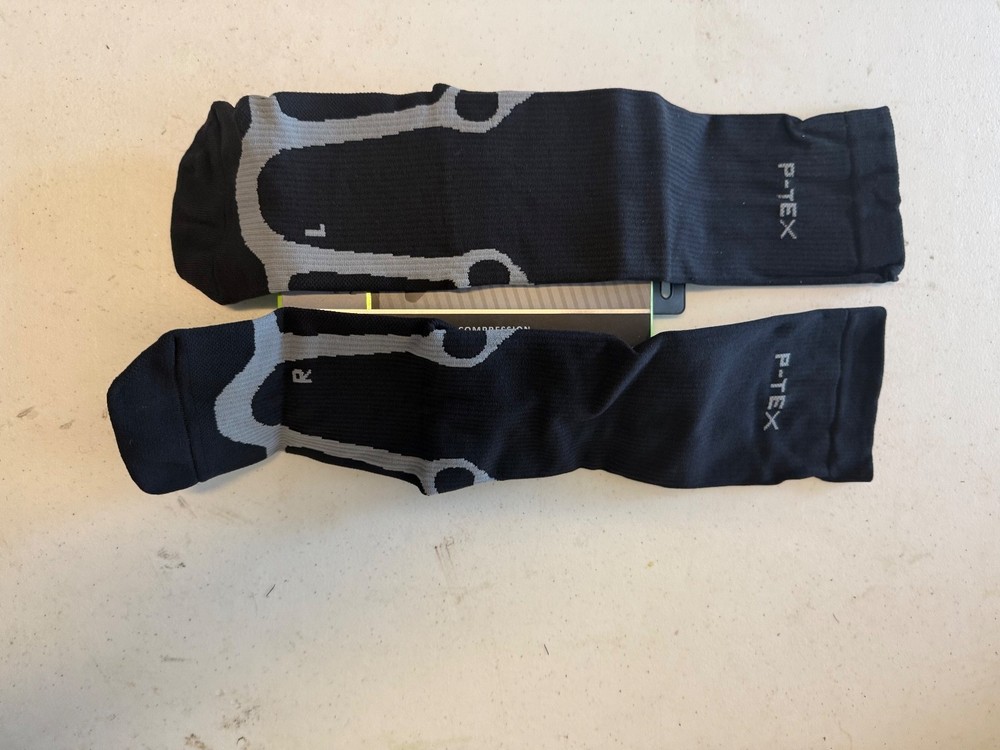 P-TEX Compression Socks P-TEXCS500 Black Multiple Sizes Brand New