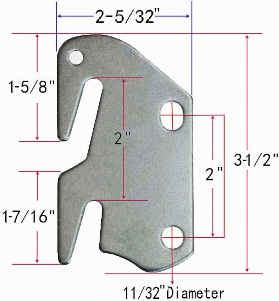 Versatile Bed Frame Hook Plates with Mounting Pins - Reliable Wooden Bed Support