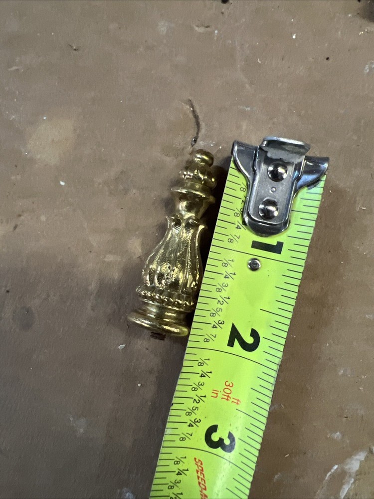 Antique Polished Brass Hinge Finials.