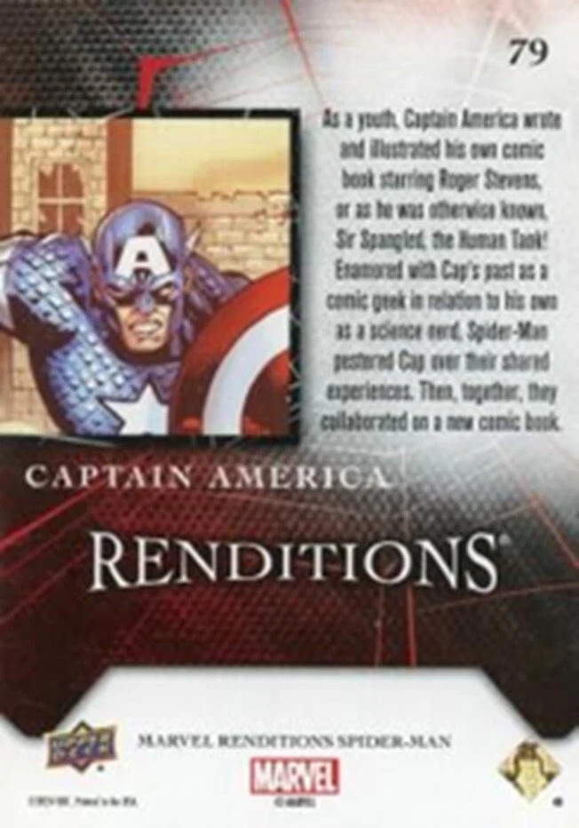 2024 Upper Deck Marvel Renditions: Spider-Man - #79 Captain America!