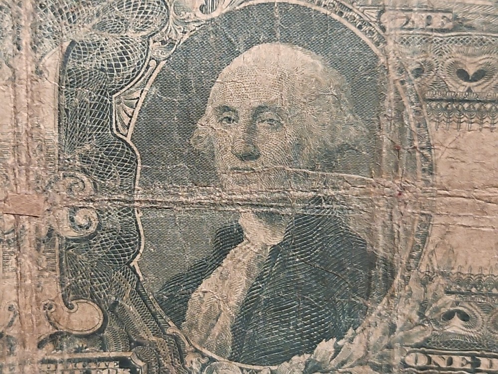 FR 224 1896 $1 ONE DOLLAR “EDUCATIONAL” SILVER CERTIFICATE NOTE VERY GOOD