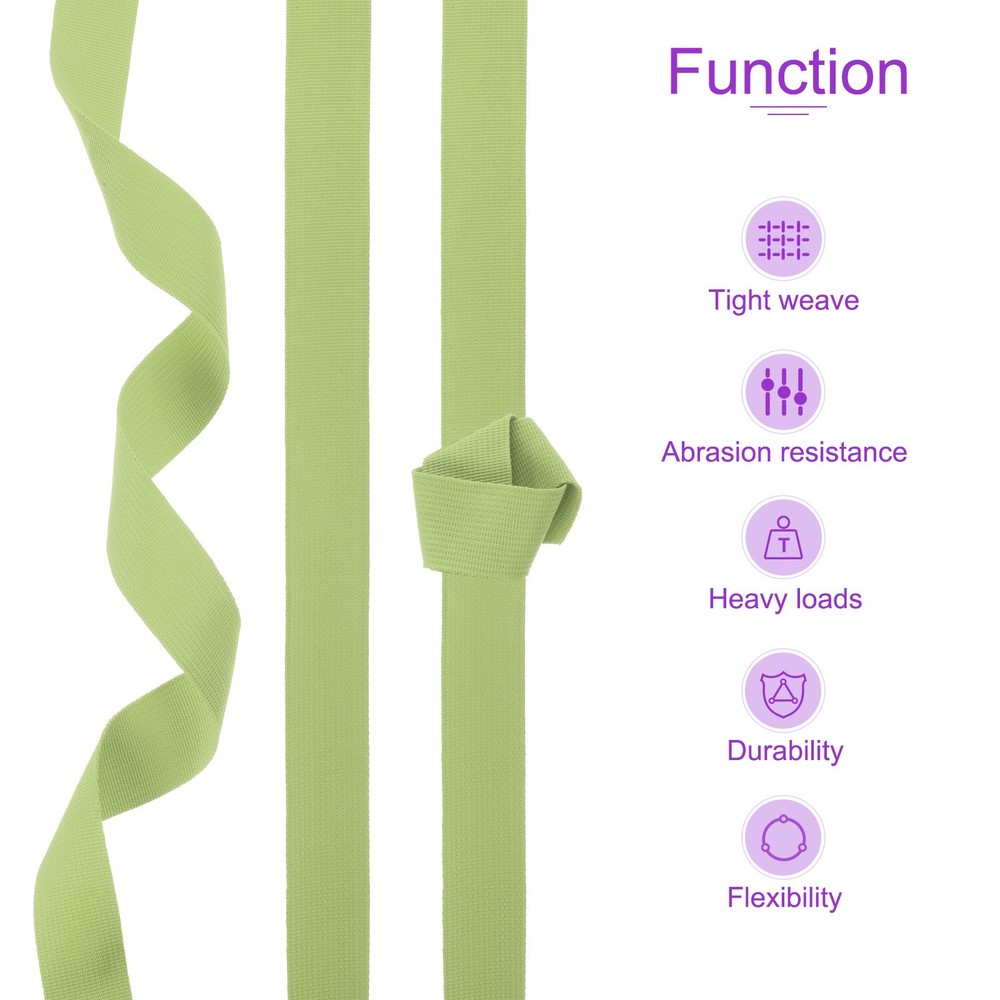25Yard x 3/4" Width Nylon Webbing Strap Poly Flat Webbing Strapping Light Green