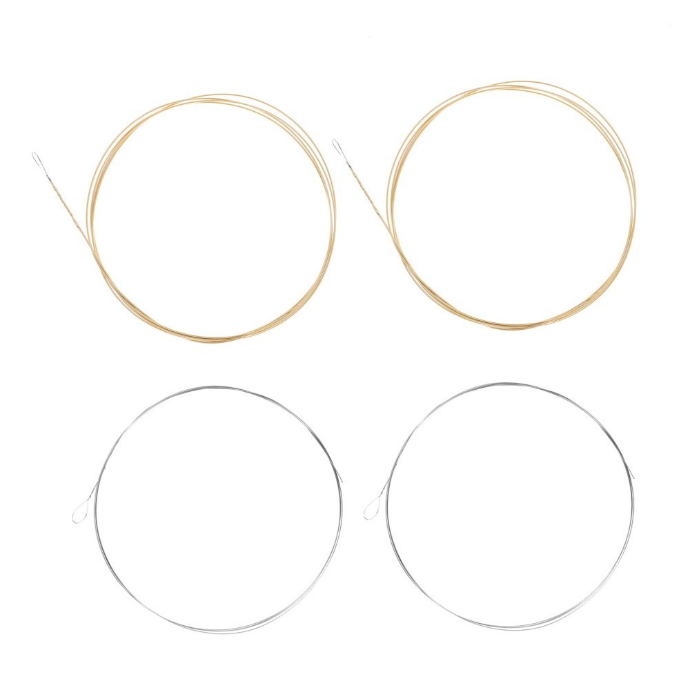 1 Set of Steel 4-string Banjo Strings Replacement Banjo String Accessories