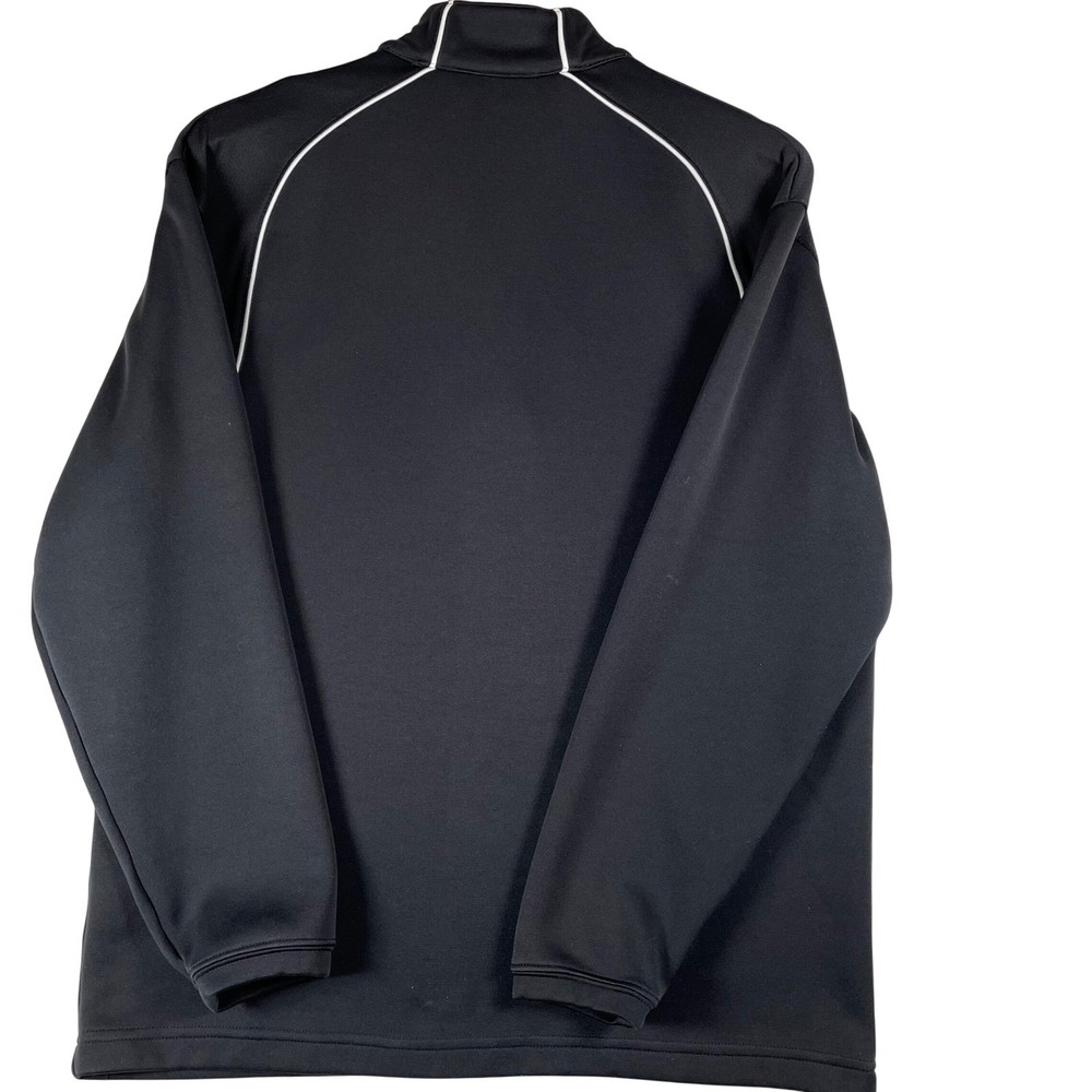 Pebble Beach Performance Mens Quarter Zip Pullover Black Golf Sweatshirt Medium