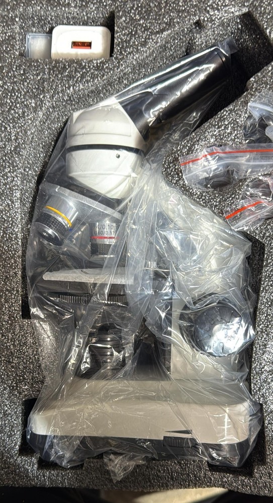 Microscope,40X-2000X Microscope with Phone Adapter & Slides Set,Suitable for...