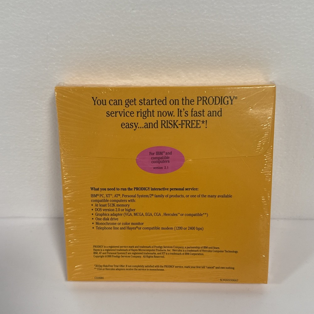 Prodigy Interactive Personal Service Start-Up Kit Version 2.1 NOS Sealed
