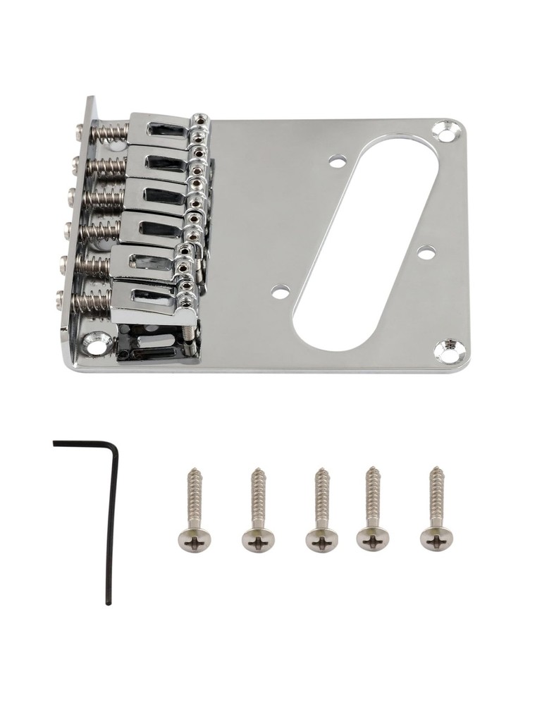 Metallor Guitar Bridge Vintage Style Top Loader or String Chrome