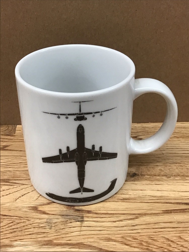 Vintage Lockheed C-141B Starlifter Graphic Coffee Mug EUC