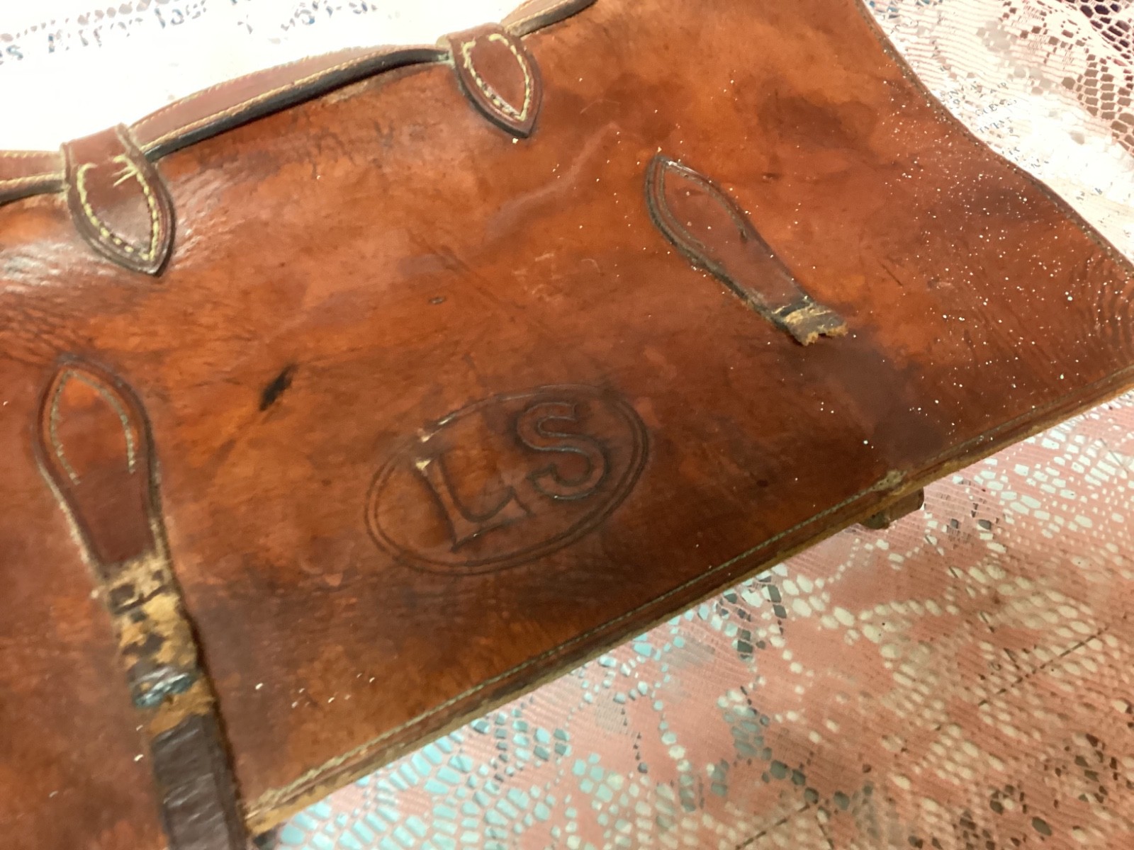1830's Pre Civil War Leather Document Holder old orignal piece of history