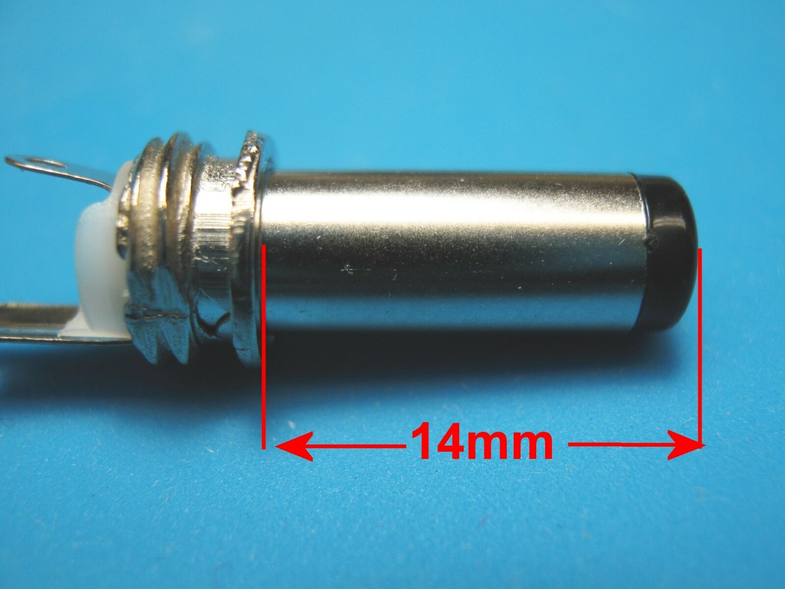 Two 5.5mm x 2.5mm/2.1mm Coaxial DC Power Plug Solder Terminals 14mm Barrel CCTV