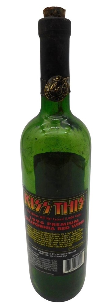 KISS This Collector Wine Bottle 1996 Edition One Celebrity Cellars EMPTY