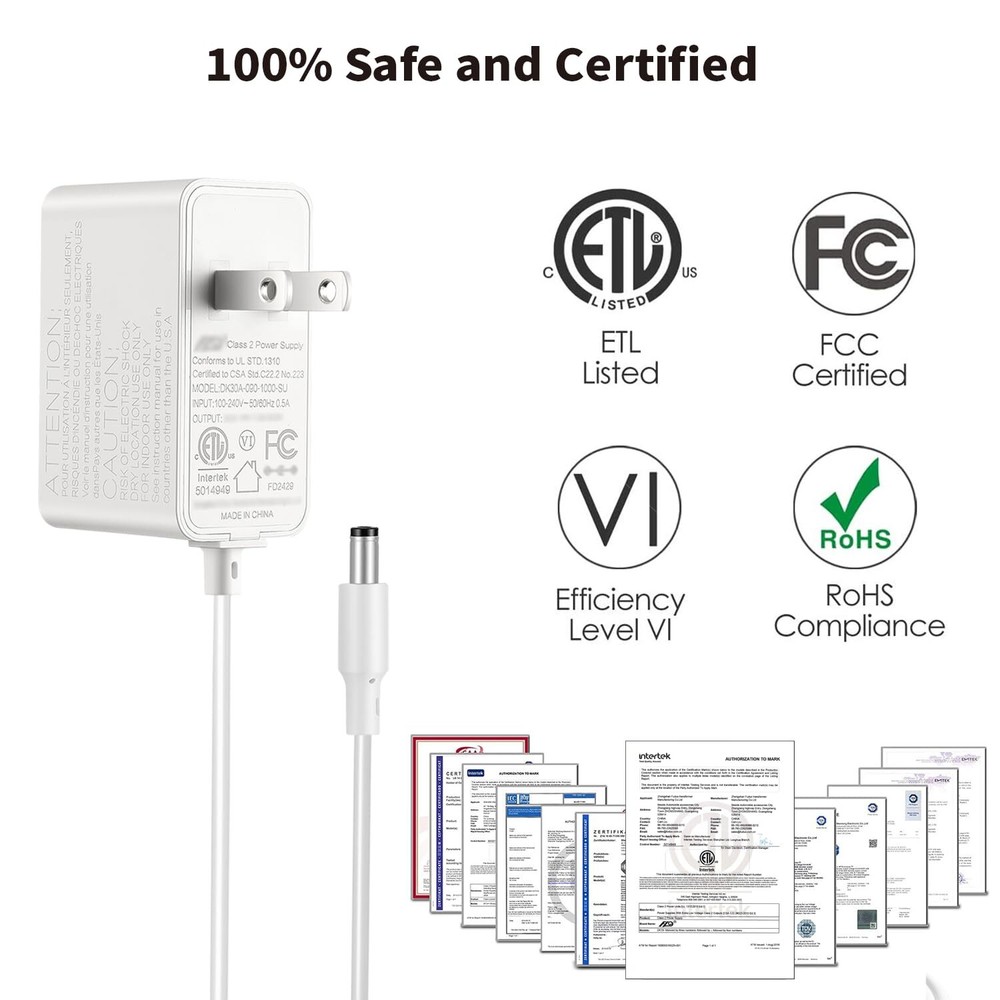10FT/3M Replacement 9V Power Supply Compatible with TP Link Tapo Camera C100 ...