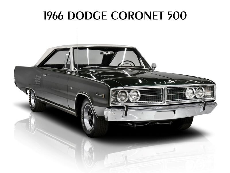 1966 Dodge Coronet 500 Metal Sign: 12x16" & Ships Free