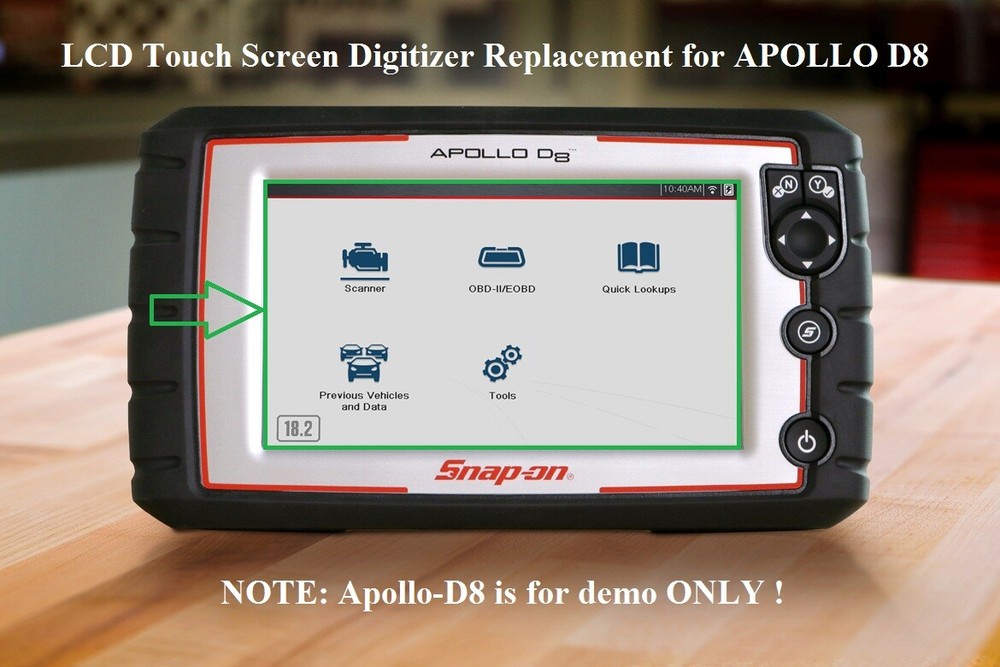 LCD Touch Screen Digitizer Replacement for Snap-on APOLLO D8 EESC333 APOLLO-D8