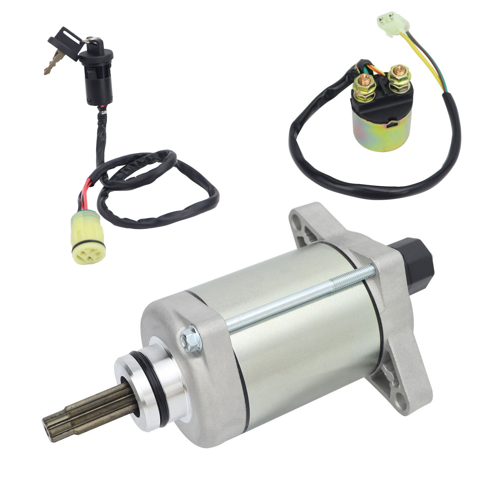 Starter & Relay for Honda Rancher 420 TRX420FE/FM/FA/TM 2007-19 & Ignition Swich