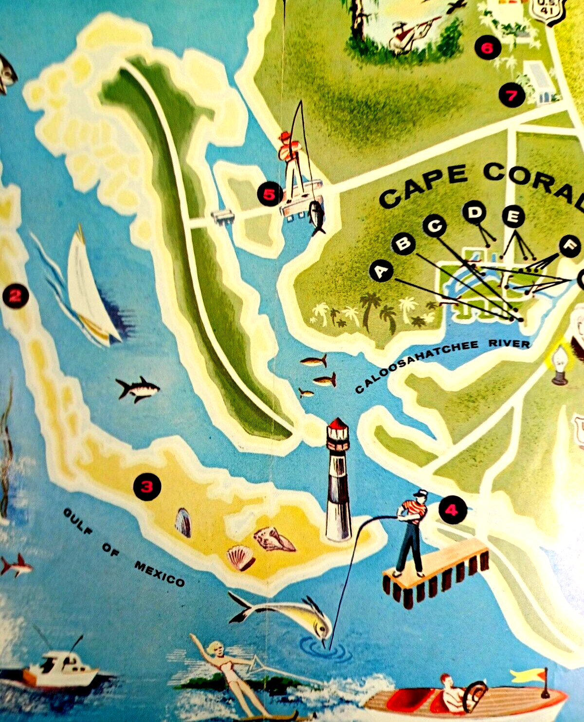 Vtg 1961 CAPE CORAL FLORIDA Brochure CALOOSAHATCHEE RIVER General Homesites Info