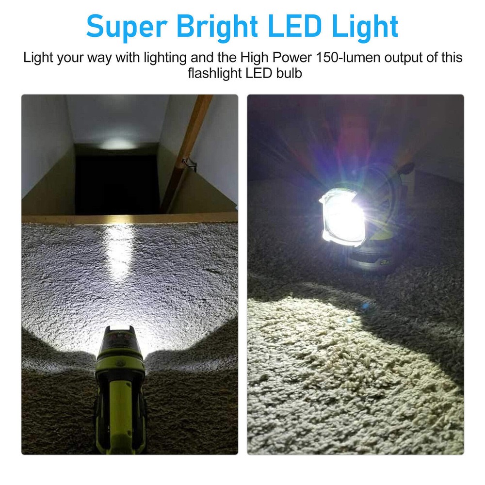2Pcs Led Bulb Replace For Hitachi UB18DEL 14.4V & 18V Flashlight,Bright White