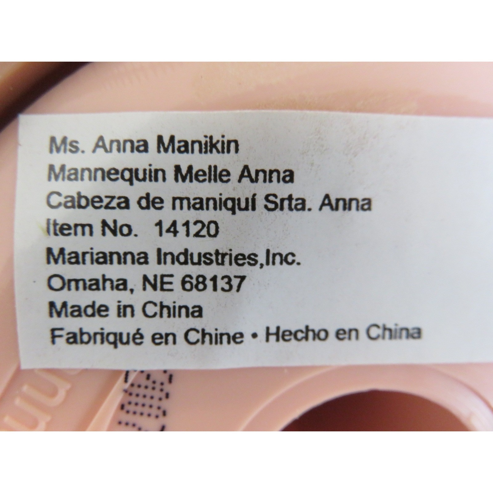 Ms Anna Manikin Head For Hair Styling Braiding Display Mannequin Head