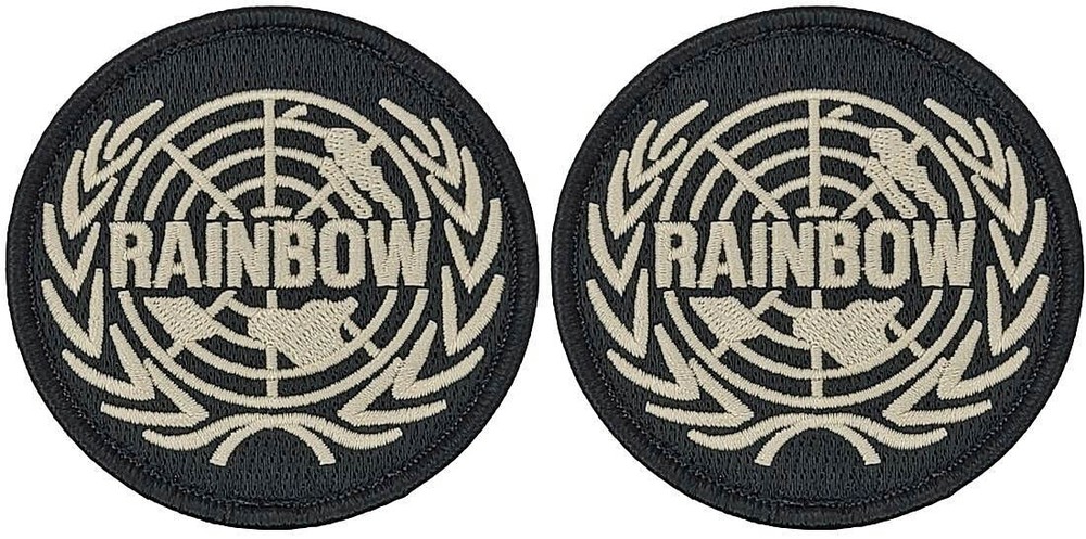 RAINBOW SIX EMBROIDERED TACTICAL PATCH | 2PC HOOK BACKING  3"x3"