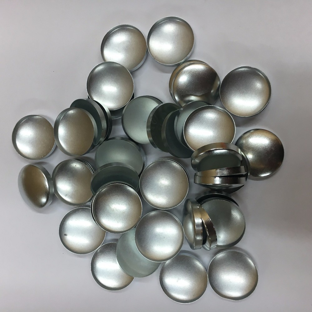 # 40 Aluminum Button Caps Shells Button Making 1 Gross 144 pc Upholstery (US152)
