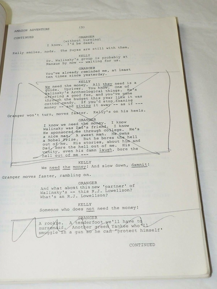 "AMAZON ADVENTURE" Original Movie Script HAND CORRECTED by NICHOLAS COREA
