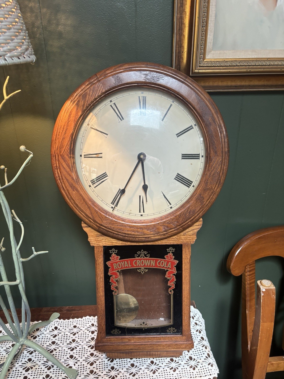 Vintage Royal Crown Cola Plug In Clock /Display Sign (Rare clock) For Repair!