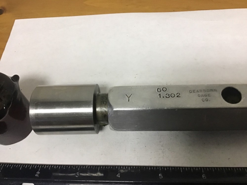 Used 1.302” Cylindrical Plug Gauge, Class Y