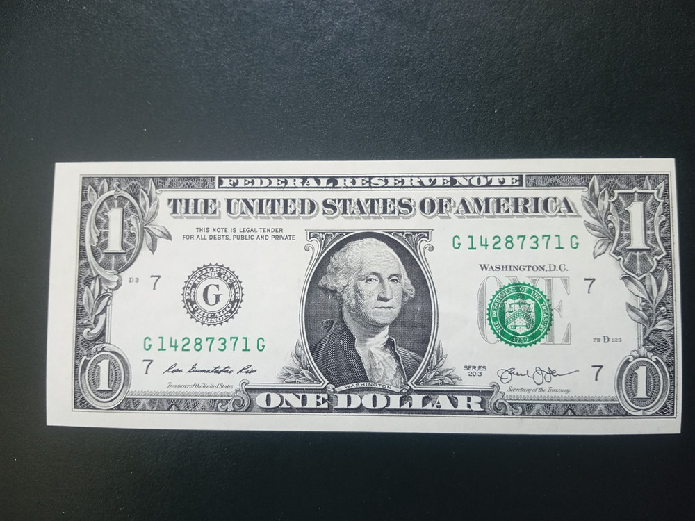 US Dollar Bill Note 2013 Miscut, Misaligned, Off-Center Error