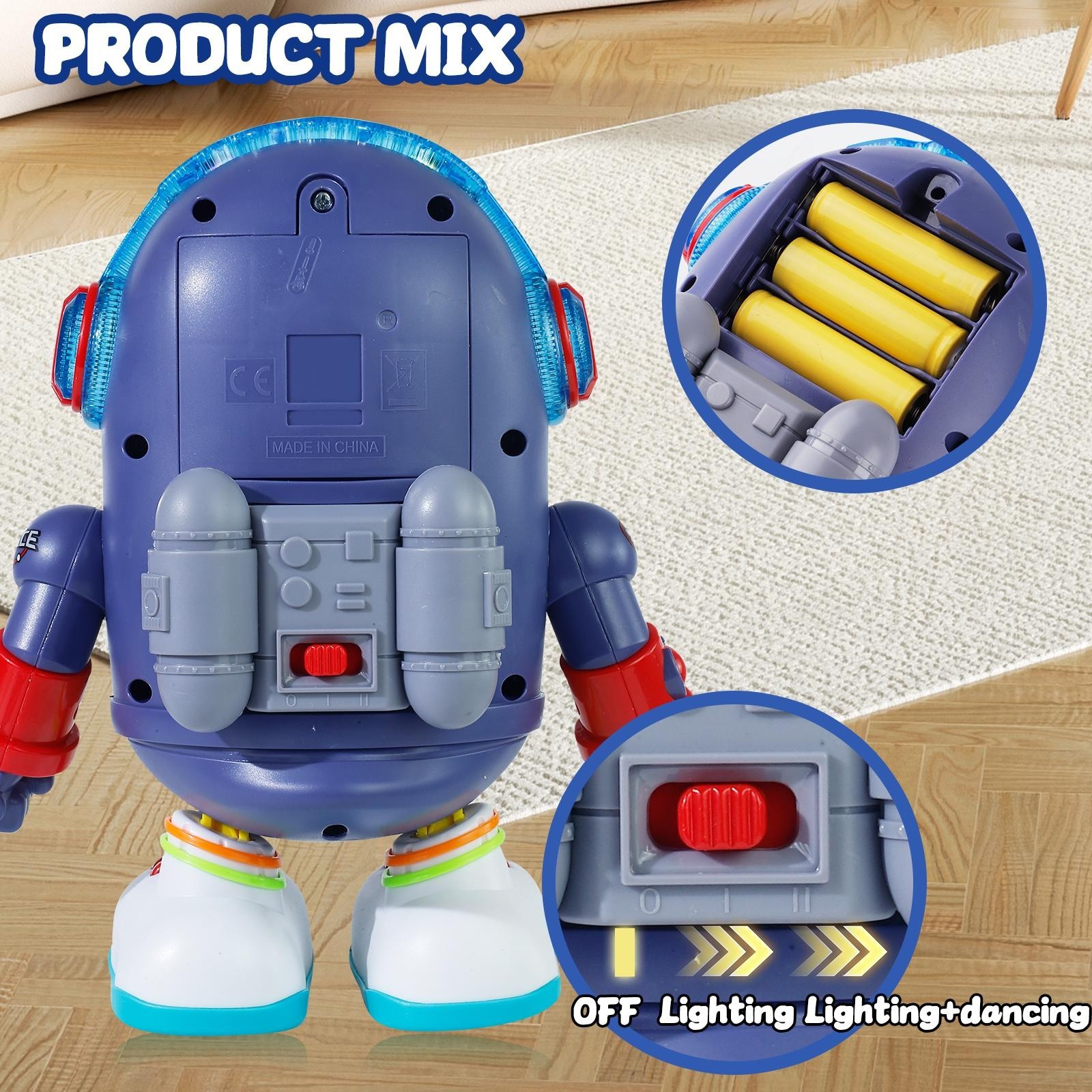 Dancing Space Duck Toy with Music & LED Lights