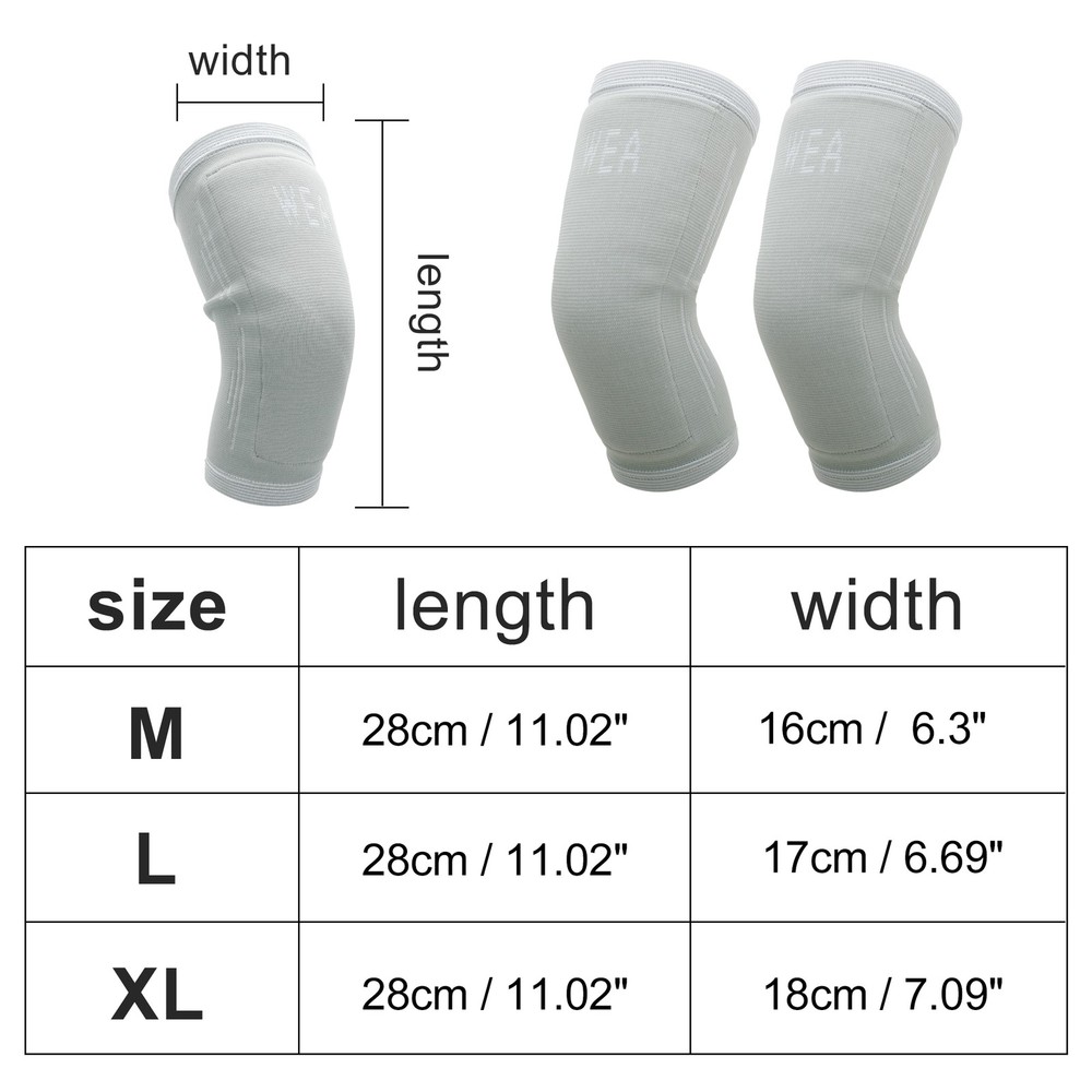 Simple Knee Pads Large Size Gray 1 Pair