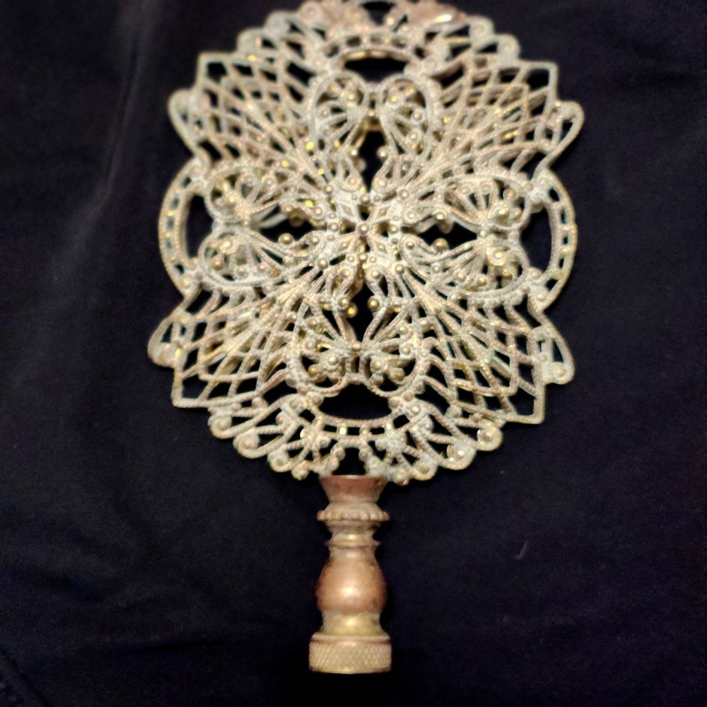 Vintage Decorative Arts Finial Beautiful Web Scrollwork Design