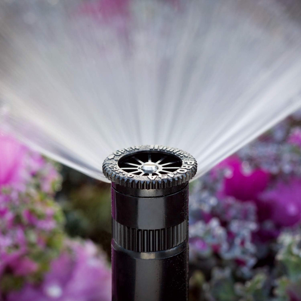 Pro 4" Pop up Sprinkler Head, Adjustable 0°–360° Spray Pattern, 8'–15' Coverage,