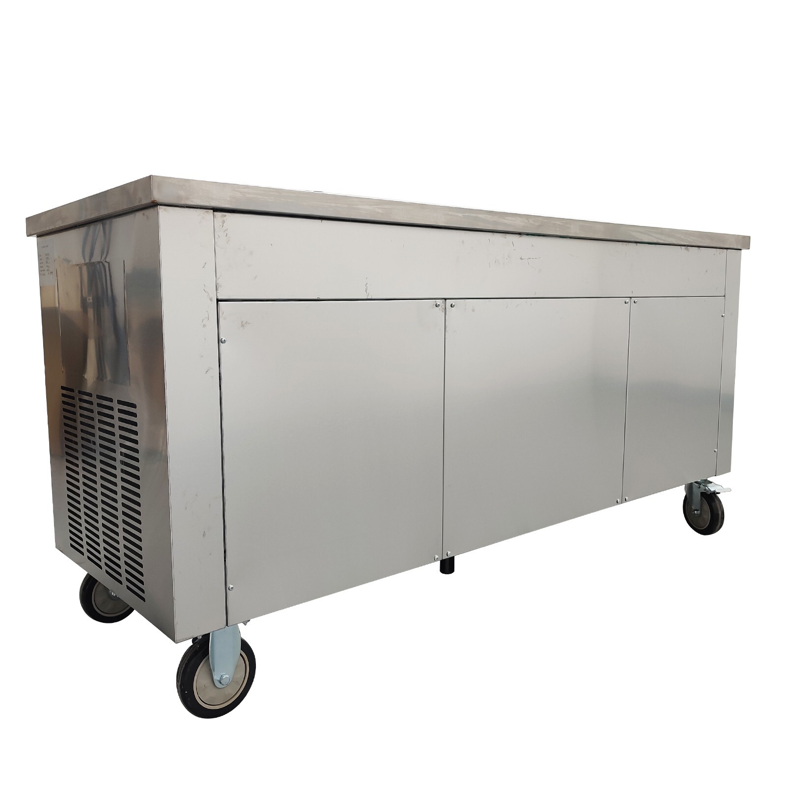 Commercial 17.7“x17.7" 110V Square Double Pans Fried Ice Cream Machine