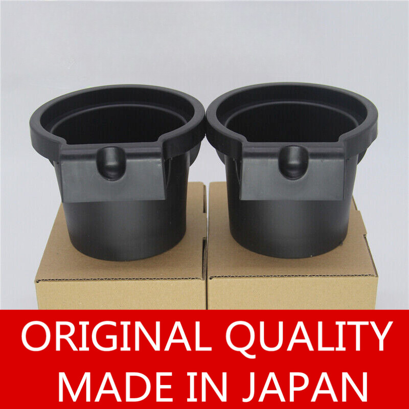 Nissan Frontier Xterra Black Cup Holder Insert Liners Set of 2